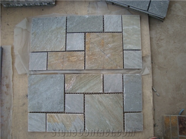 Slate Stone on Mesh Pattern Mosaic