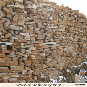 P014 Loose Walling Stone, Yellow Quartzite Walling