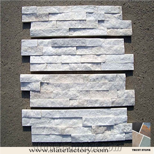 Super White Quartzite Cultured Stone Molds, Cultured Stone Wall Cladding, Ledger Stacked Stone Veneer, Thin Ledgestone Veneer