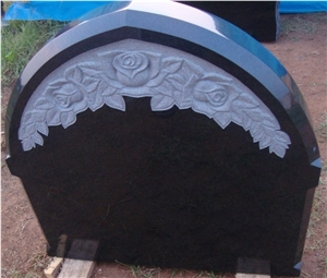 Absolute Black Granite Memorials, Grave Stone, Black India Granite Monument