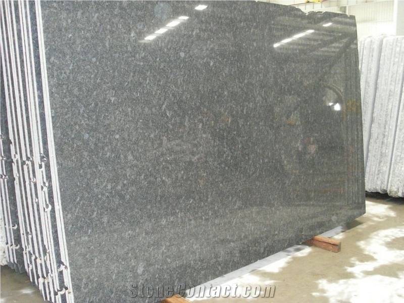 Steel Grey Granite Slabs, India Grey Granite