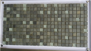 Stone Mosaic , Mosaic Tiles , Mosaic Slate, Silver Grey Slate Mosaic