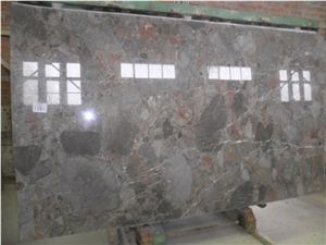 Grey Red Onicciato Marble Slabs