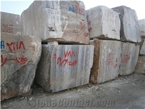 Silver Smokey Travertine Block, Iran Grey Travertine