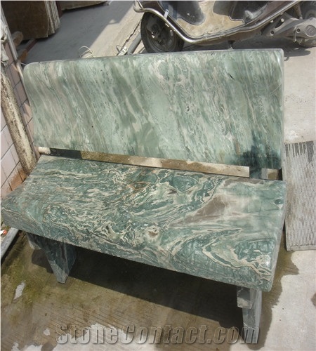 Green Marble Bench