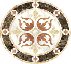 Mixed Marble Mosaic Medallion