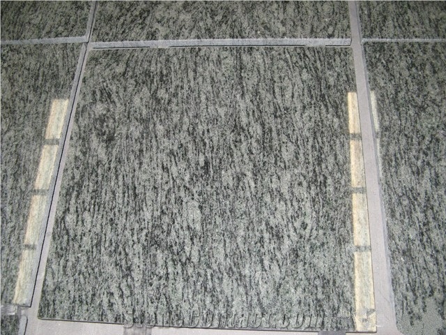 Polished Olive Green Lines Granite Tile(low Price)