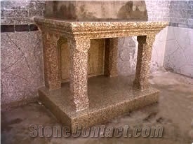 Granite Fireplace Mantel, Campanario Yellow Granite
