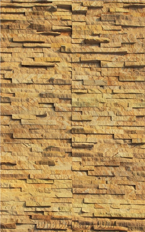 3765 Wooden Vein Sandstone Walling, Wooden Vein Yellow Sandstone Walling
