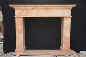 Afterglow Red Marble Fireplace Mantel 5520, Pink Marble Fireplace Mantel