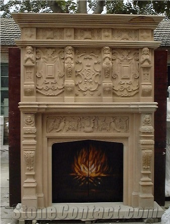 Afterglow Red Marble Fireplace Mantel 5555