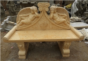 Beige Marble Bench