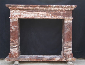 Chicken Red Marble Fireplace Mantel 5519