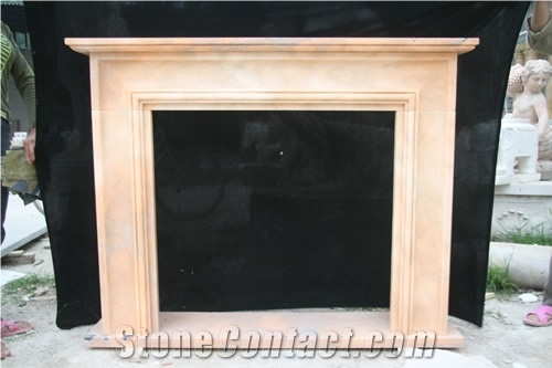 Contemporary Design Fireplace Mantel 5501 Pink Marble Fireplace