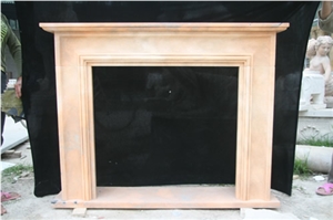 Contemporary Design Fireplace Mantel 5501, Pink Marble Fireplace Mantel