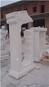 Marble Etagere, White Marble Column