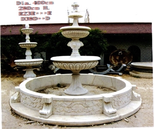 Marble Large Statuary Garden Fountain 2024, White Marble Garden Fountain