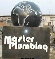 Stone Rolling Sphere Water Marble Fountain, Black Marble Fountain