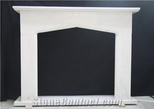 White Marble Fireplace Mantel 5514