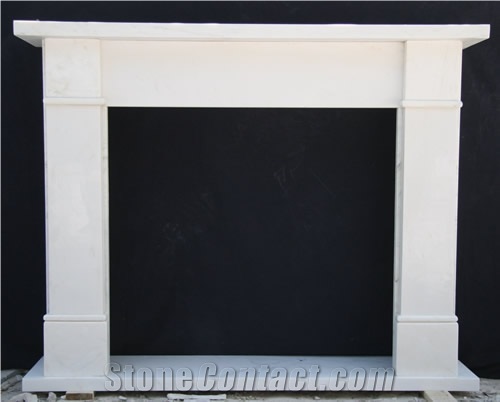White Marble Fireplace Mantel 5517