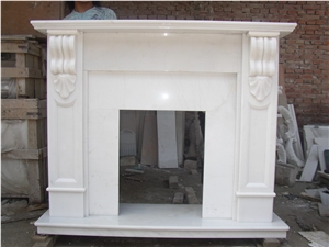 White Marble Fireplace Mantel 5522