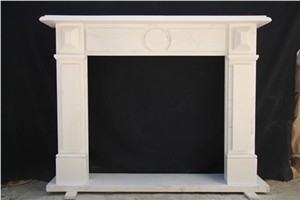 White Marble Fireplace Mantel 5537