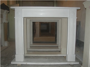 White Marble Fireplace Mantel 5542