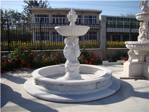 White Marble Garden Fountain