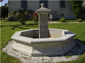 French Limestone Fountains (Pierre De Limeyrat) - Fountain