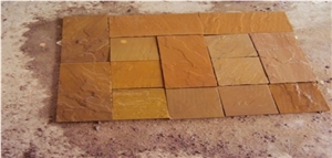 Lalitpur Yellow Sandstone Slabs & Tiles, India Yellow Sandstone