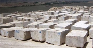 Travertine Blocks, Iran White Travertine