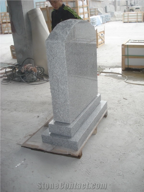 G603 Polished Tombstone, G603 Grey Granite Tombstone
