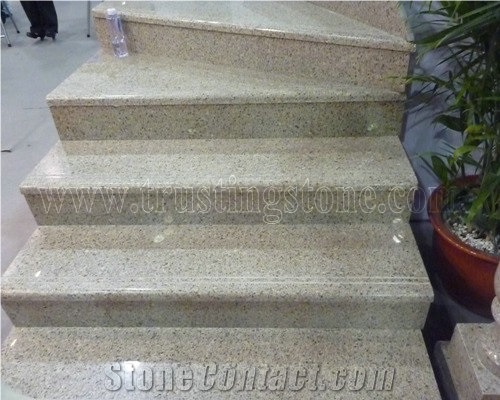 Chinese G682 Granite Stair, G682 Yellow Granite Stairs