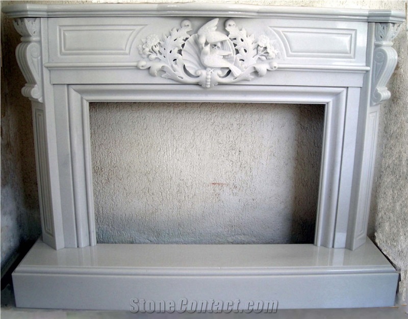 Chiller Fireplace with Veria White Marble