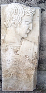 Young Soldier Relief, Dionysos White Marble