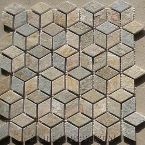 Chinese Natural Slate Mosaic Tile