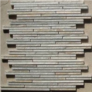 Slate Stone Linear Mosaic Tile