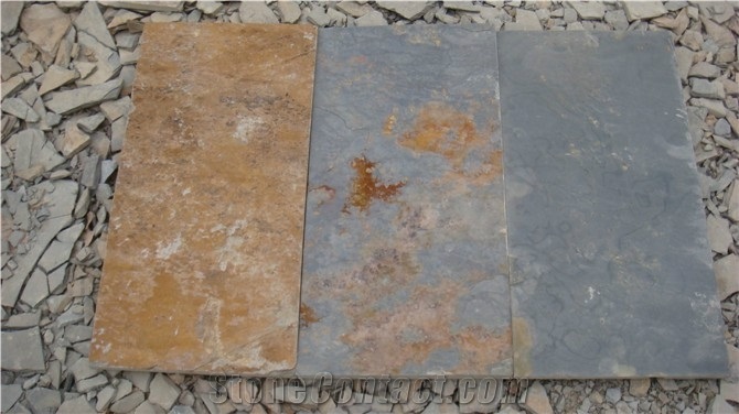 China Rust Slate Slabs & Tiles,Rusty Slate Tiles, China Yellow Slate Covering