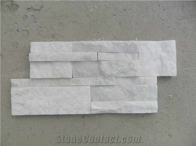 China White Quartzite Cultured Stone,White Quartzite for Wall Cladding,Stone Veneer