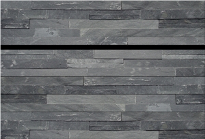 Slate Wall Panel, Black Slate Cultured Stone