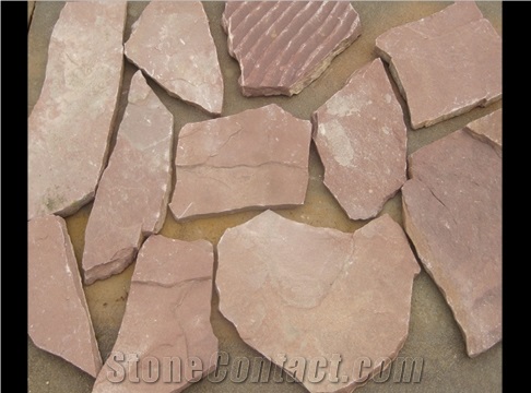 Natural Crazy Flagstone, Pink Sandstone Flagstone