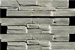 Slate Ledge Stone Wall Panel, Grey Slate Ledge Stone