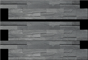 Slate Wall Panel, Black Slate Cultured Stone