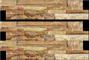 Slate Wall Panel, Yellow Slate Cultured Stone