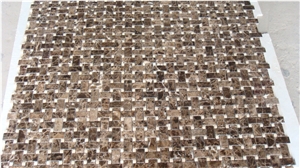 Dark Emperador Mosaic, Emperador Dark Brown Marble Mosaic