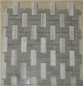 New Arrived Marble Mosaic, Wood Vein Grey Marble Mosaic