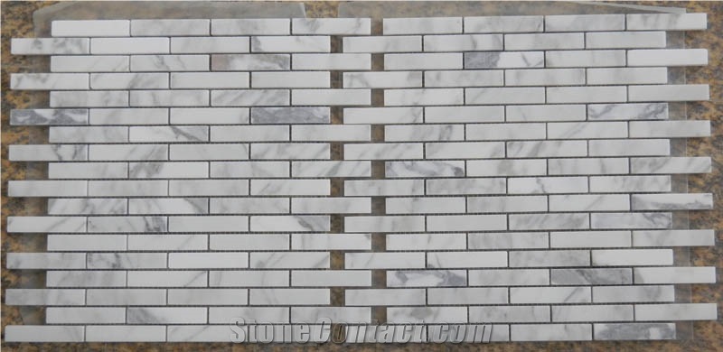 Stone Mosaic, Pure White Marble Cultured Stone