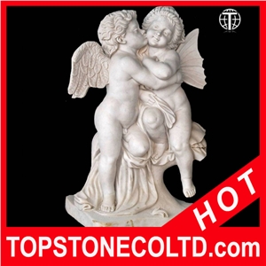Cherub Stone Statues, White Marble Statues