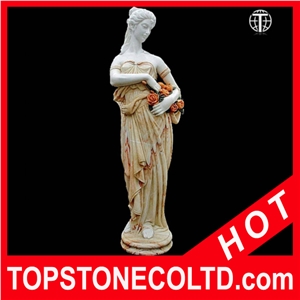 Clothed Female Marble Statues