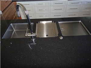 Granite Kitchen Countertops, Work Tops, Galaxy Black Granite Kitchen Countertops